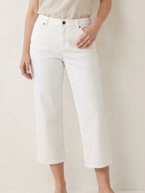 J. Jill High Rise Straight Leg Cropped Jeans Size 14P